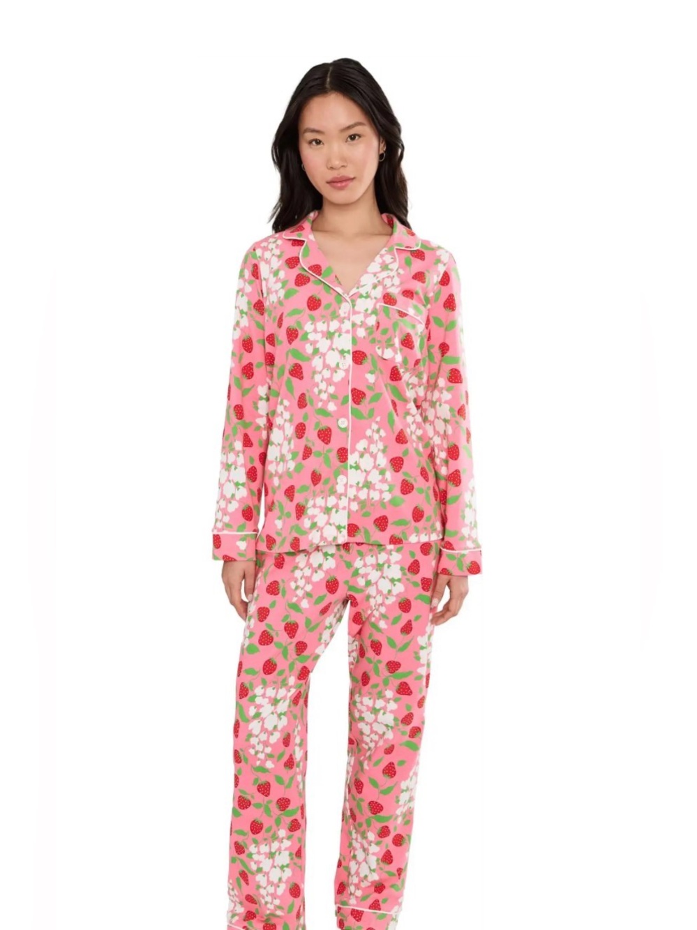 NWT BedHead Pink Strawberry & Blossom Kids Pajama Set - Women’s Medium
